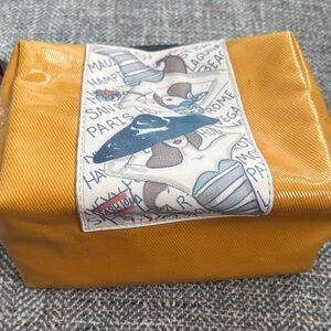 Brighton Yellow and Blue Cosmetic Bag